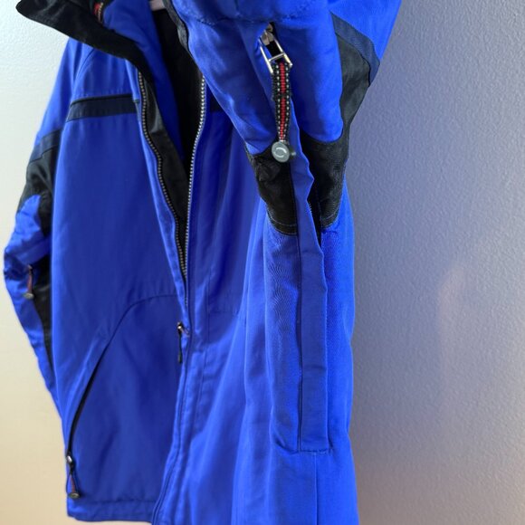 OBERMEYER Mens Small Winter Jacket‎ Blue Insulated Hooded Zip Ski Storm Shield - Picture 6 of 12